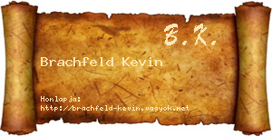 Brachfeld Kevin névjegykártya